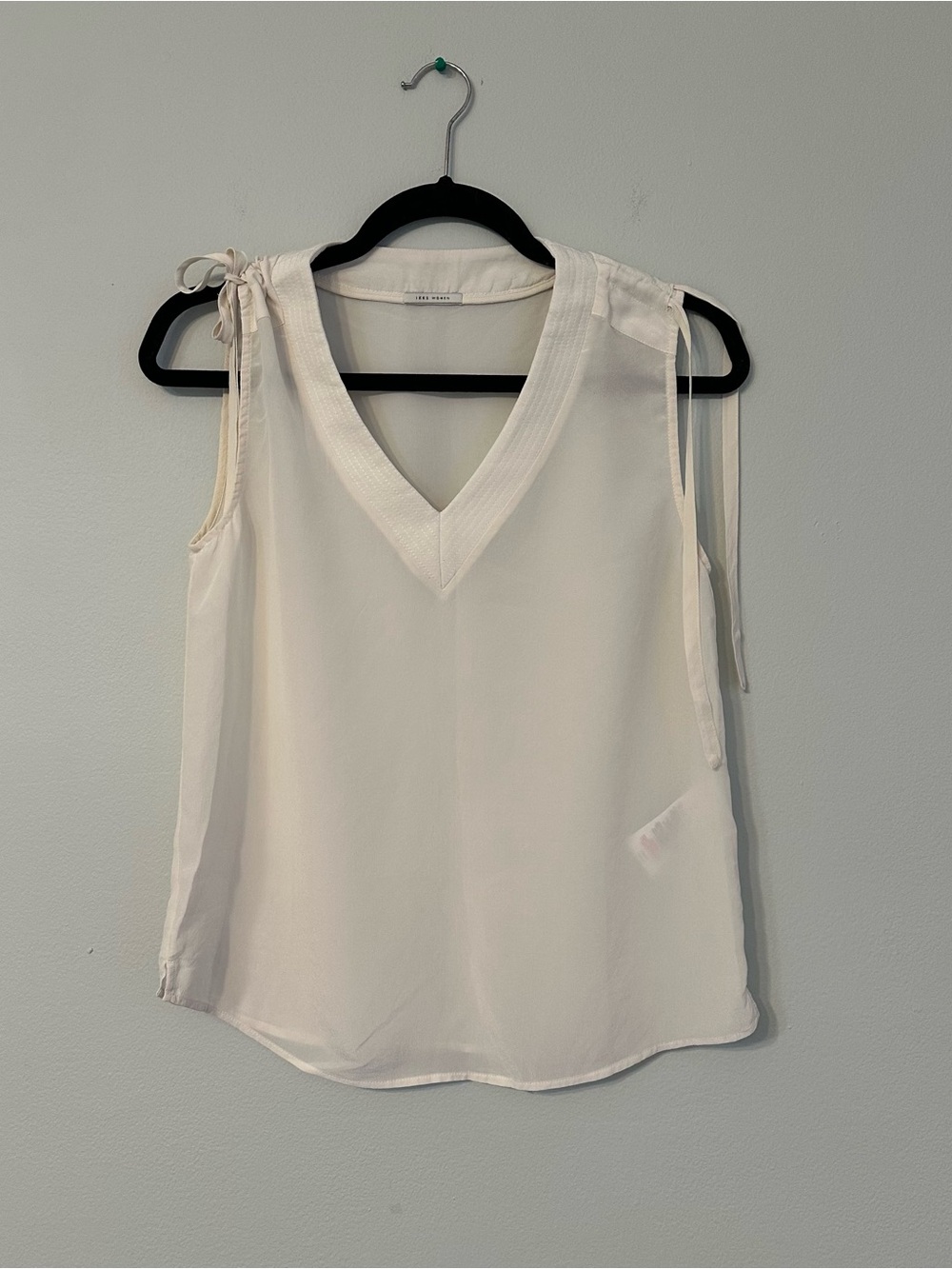 Sleeveless Tie-Shoulder V-Neck Camisole in Cream